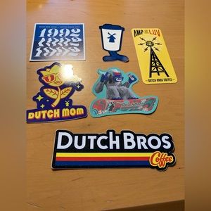 Christmas, Arizona, Halloween Rare Hard to Find Dutch Bros Stickers Lot of 6